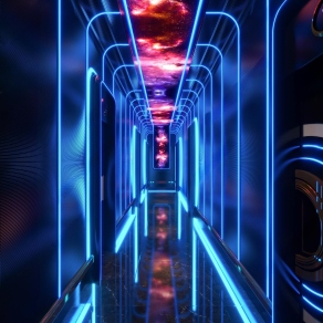 现代KTV过道3D模型下载